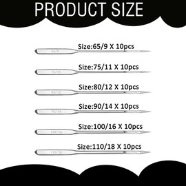 60pcs Sewing Machine Needles Sewing Machine Accessories Machine Needles Universal Machine Needles, Sharp Sewing Machine Needles for Home Sewing Machine