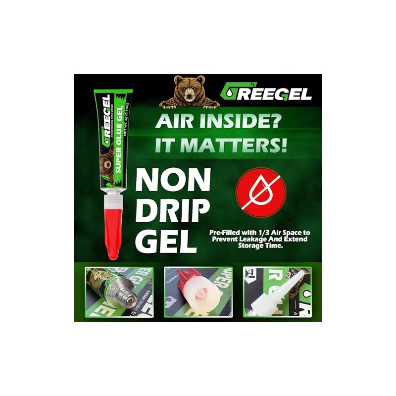 Super Glue Gel, cianoacrilato instantáneo (CA), pegamento de un solo