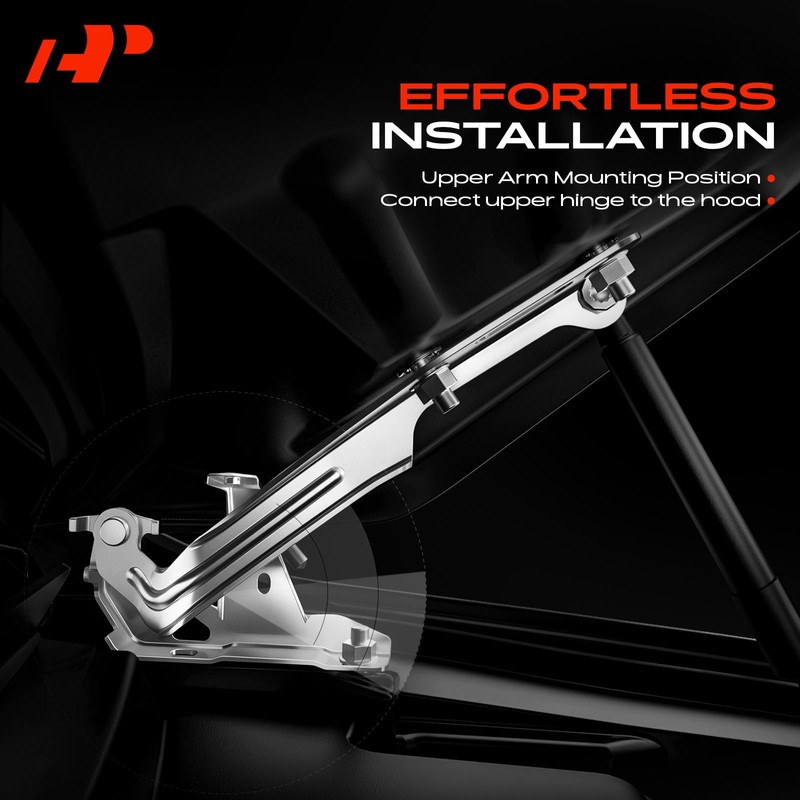 A-Premium Set of 2 Front Driver and Passenger Hood Hinges