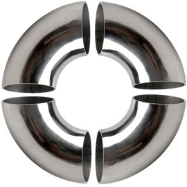 OSIDU 3 Inch 90° Mandrel Bend Elbow, SS304 Stainless Steel Bend Tube 90 Degree Exhaust Elbow Pipe - Thickness 16GA/.065" for Car Modified Exhaust System, Stair Handrail (4 pcs)