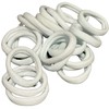 Hair Bands Bobbles Elastics Thick Endless Design Snag Free Bright Colours - 20 Pack (White)