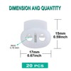 sourcing map 20 Pcs Plastic Cord Locks Spring Stopper Double