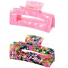 Large Cellulose Acetate Hair Clips for Women Ladies, Textention 4.1inch