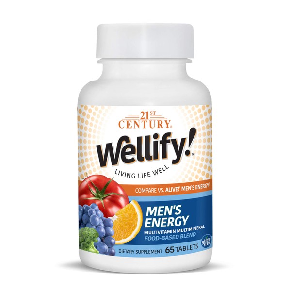 21st Century Wellify Men's Energy Multivitamins with Minerals, 65 Count