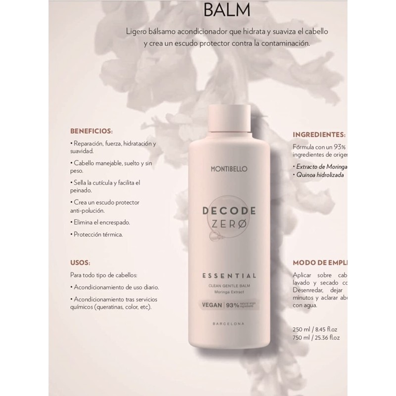 MONTIBELLO Decode Zero Essential Balm 250ml