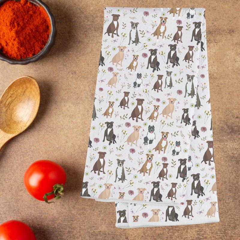 G2TUP Pitbull Kitchen Towels Pitbull Owner Gifts Pitbull Lover Gifts