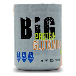 Glutamina En Polvo Big Protein 500gr 100 Servicios Sabores Sabor Limón                                                                                