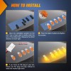 Nilight 5PCS 17LED Amber Cab Roof Marker Light