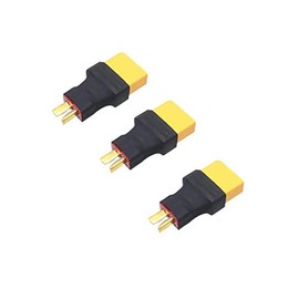 Boladge 3 Pack Deans T Male Male to XT90 Female Plug Adapter for RC Lipo NiMH Charger