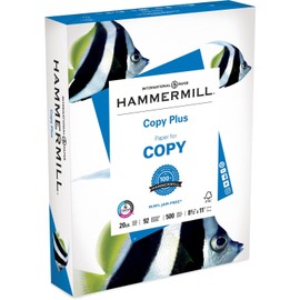 Hammermill Printer Paper, 20 lb Copy Plus, 8.5 x 11-1 Ream (500 Sheets) - 92 Bright, 105007R