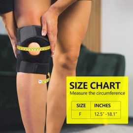 Cozyhealth Knee Support Brace for Men Women, Adjustable Compression Sleeve Wrap Patellar Pad Tendon - Arthritis Pain, meniscus tear, Injury Recovery, Running