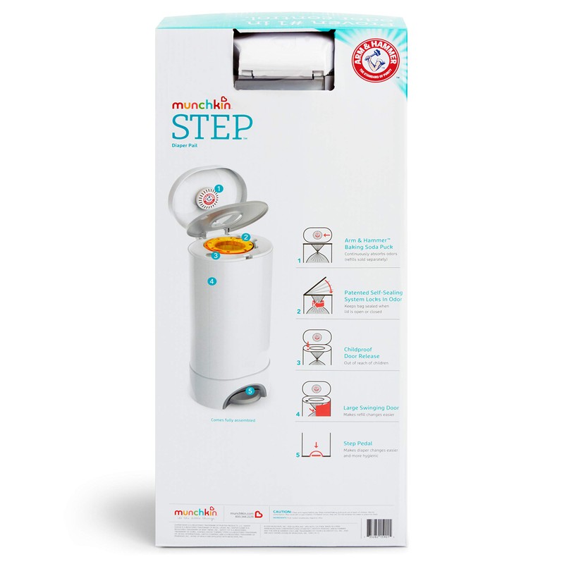 Munchkin® STEP™ Diaper Pail Powered by Arm & Hammer, #1
