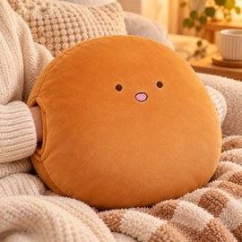 Cartoon Plush Pillow Hand Warmer Cushion for Winter – Soft Decorative Pillow for Home Comfort & Relaxation