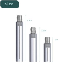 Relioky 5/8"-11 Angle Grinder Extension Shaft(3",3.9",5.5").Angle Grinder Extension Connecting Rod compatible With Makita Dewalt Milwaukee Metabo Bosch Ryobi Black Decker Angle Grinder Accessories