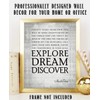 Mark Twain Quotes Wall Art-"Explore-Dream-Discover"- 8 x 10 Art Wall