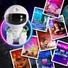 ZASHMART Astronaut Galaxy Projector, 360° Adjustable Night Light Projector with