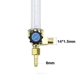 TOOLSTAR Gas Flow Meter, 0-25 MPa Argon CO2 Gas Flow Meter Welding Regulator Gauge Inlet Connection for Mig Tig Welder