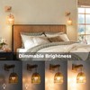 Glitnous Rattan Wall Sconces Battery Operated, Boho Wall Sconce, Battery