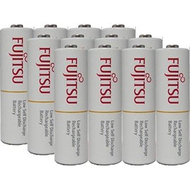 12 AAA Ready-to-use rechargeable batteries 800mAh (Min 750mAh) NiMH 1.2V By Fujitsu
