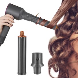 2In1 Long Hair Curling Barrels 1.6 Inch/40mm and Adapter for Airwrap Styler Into A Hair Dryer Combination