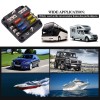 ZXMT 6-Way Car Marine Fuse Box Block Holder with LED