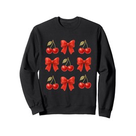 Cute Cherry Bow Summer Fruit Kawaii Aesthetic For Women Sweatshirt