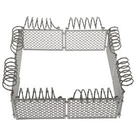 Versatile DIY Miniature Fence Set - Light Grey Plastic - High Realism for Prison & Farm Scene Building Blocks, 7.48 X 7.48 X 3.42 Inches