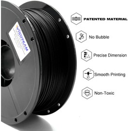 WISDREAM FlexiTough Flexible Filament Specifically for Printing Real-Game Bouncy Airless Basketball,1.75mm,1KG (2.2lbs),Compatible with Most FDM Printers,Black