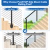 PLANTOP 36" Left Side Mount Stair Cable Railing Post for