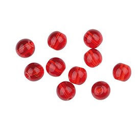 Spro Mounting Beads for Predatory Fish Leaders Round Smooth Glass Beads Diameter 6 mm Red Ruby