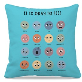 Nogrit Counseling Office Must Haves Pink Pillow Cover, Calming Corner, Mental Health Pillowcase Decor for Home Kids,Mental Health Counselor Gifts, Calming Corner Pillow Covers 18x18-1001