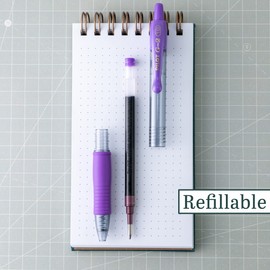 PILOT G2 Retractable Rollerball Gel Pens, Bold Point, 1.0mm, Purple Ink, 6 Count