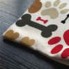 Smooffly Dogs Paws and Bones Cotton Linen Throw Lumbar Waist
