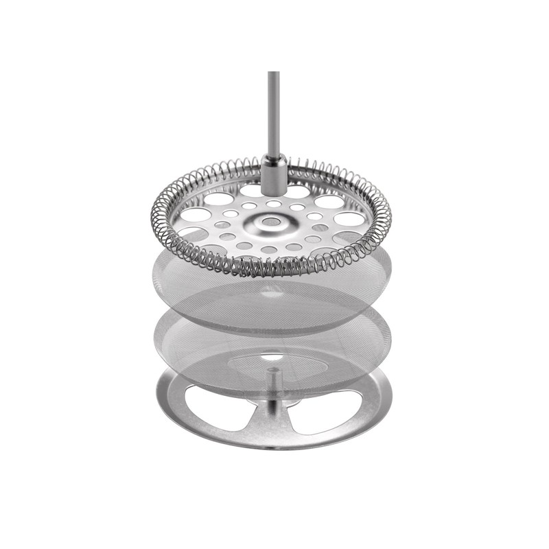 Small Stainless Steel French Press, 12oz Dual-Filter Coffee Plunger Pot