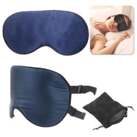 XP Design Eye Mask, Good Sleep, Sleeping Goods, Sleep, Nap, Blackout, Travel, Blindfold, Eye Fatigue, Lightweight, Silk Sleep Mask (Black)