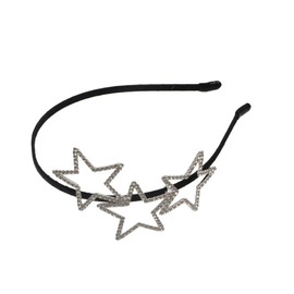 zaoalife Hollow out Shiny Rhinestone Pentagram Hair Hoop, Simple Y2K Sweet Women Hair Band Party Headwear Hair Accessories