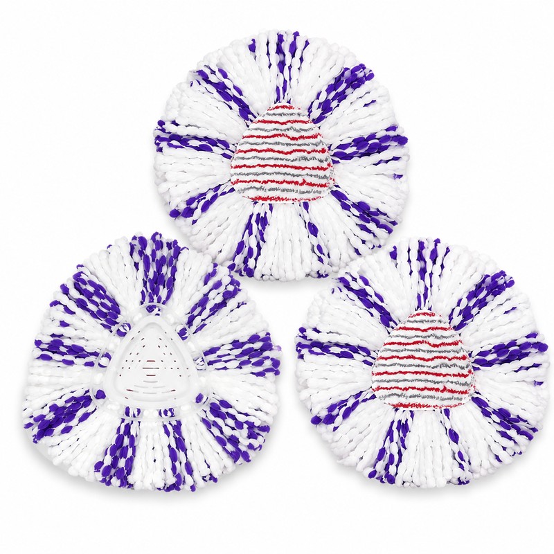 Microfiber Spin Mop Replacement Heads for O-Cedar/Vileda EasyWring – 3/6