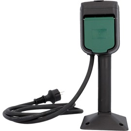 UNITEC WiFi Outdoor Socket, IP44 Splashproof, Compatible with Any Router, Voice Command Control with Alexa and Hey Google, 3680 W, 16 A, Includes Ground Spike