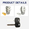 ZLPTEAM Left Right Side Door Lock Cylinder with key for