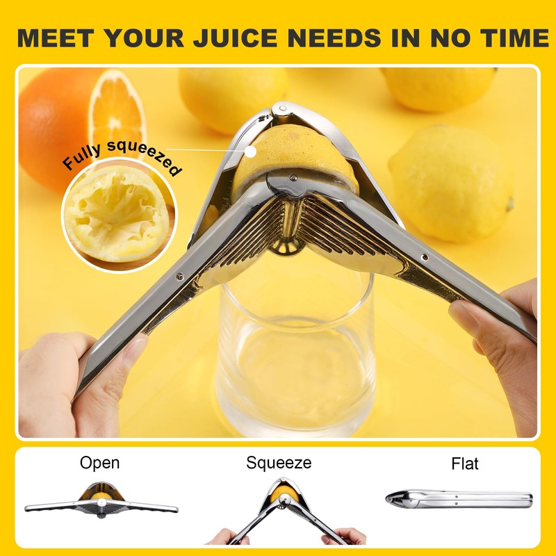 Lemon Squeezers Manual Max Extraction, 2025 NEW Upgrade Hand Press