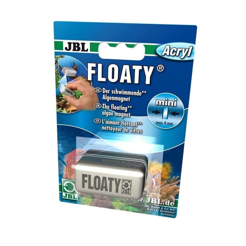 JBL Floaty mini, Floating glass cleaning magnet for aquariums with