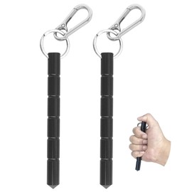 GladTime Kubaton Metal Tactical Keychain Aluminum Safety Keyring Self Defense Weapon with Key Chain Hook 2 Kit