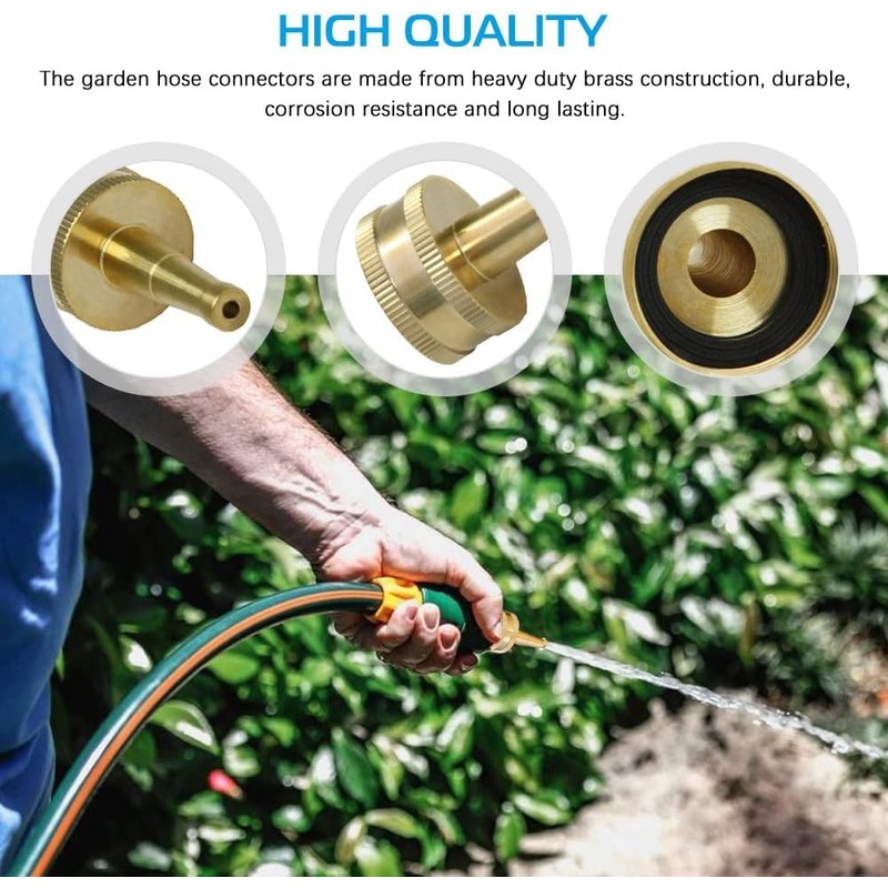 Boring Product Hose Sprayer Nozzle Set, Solid Brass Adjustable Twist