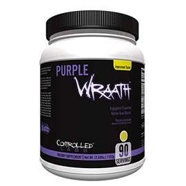 CONTROLLED LABS Purple Wraath, BCAA and EAA Amino Acid Supplement, with Endurance Blend Intra Workout Powder, Optimal Endurance, Focus, and Stamina (Lemonade, 90 Servings)