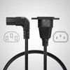 CERRXIAN 1.6ft C13 to C14 Power Cable Panel Mount Down