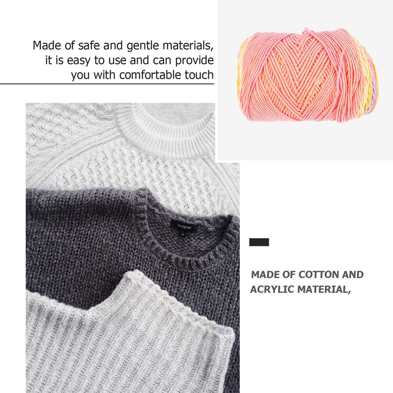 SEWACC 1 Roll Strand Rainbow Cotton Rope for DIY Crafts