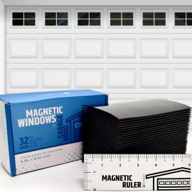 HMmagnets Strong & Glossy Magnetic Garage Door Windows - Looks Like Real Window Panels