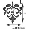 Fancy Fleur de Lis Stencil - 16.5 x 20.5 cm