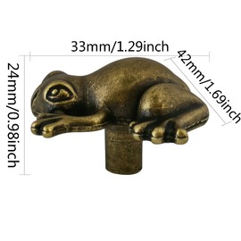 brandname JfwuHap 6 Pcs Zinc Alloy Frog Shaped Cabinet Knobs Animal Pull Handle with Screw Hardware Furniture Decoration for Drawer Dresser Closet Kitchen Cupboard Wardrobes(Frog)