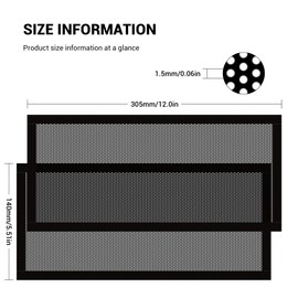 HIDAMAZY Floor Vent Cover Magnetic Covers for Air Vents 2Pack, Upgrated 5.5x12 Inch Magnetic Vent Covers Floor Register Cover Vent Deflectors for Home Ceiling/Wall/Floor Air Vent (Black, 2Pcs)